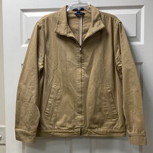 Sonoma Life + Style Men's Tan khaki Jacket, Large, 100% cotton